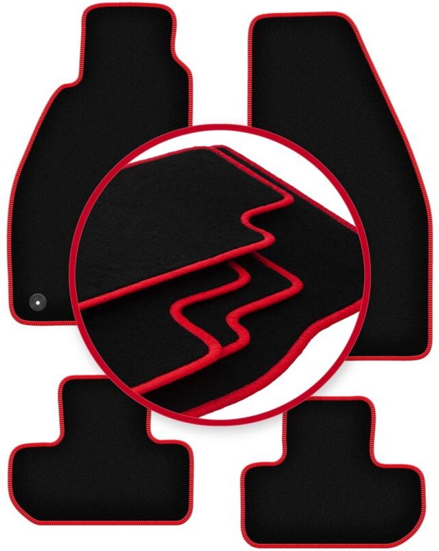 CARLUX-RED Autofußmatten für: Alfa Romeo Spider Coupé, Cabrio (1995-2005)
