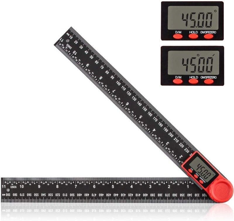 Thumbnail - Lablanc - 300 mm Aweohtle Digitaler Winkelmesser, 2-in-1 Digitaler Winkelmesser mit LCD-Display und Sperrfunktion für Ho...