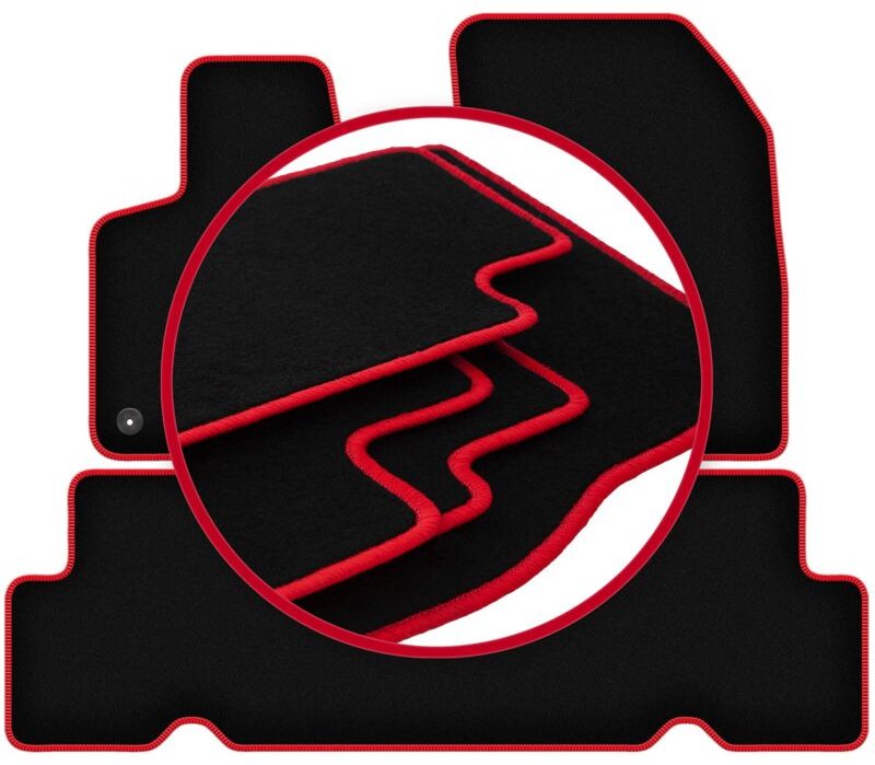 CARLUX-RED Autofußmatten für: Citroen C4 Grand Spacetourer 5-Sitzer (2013-2021)