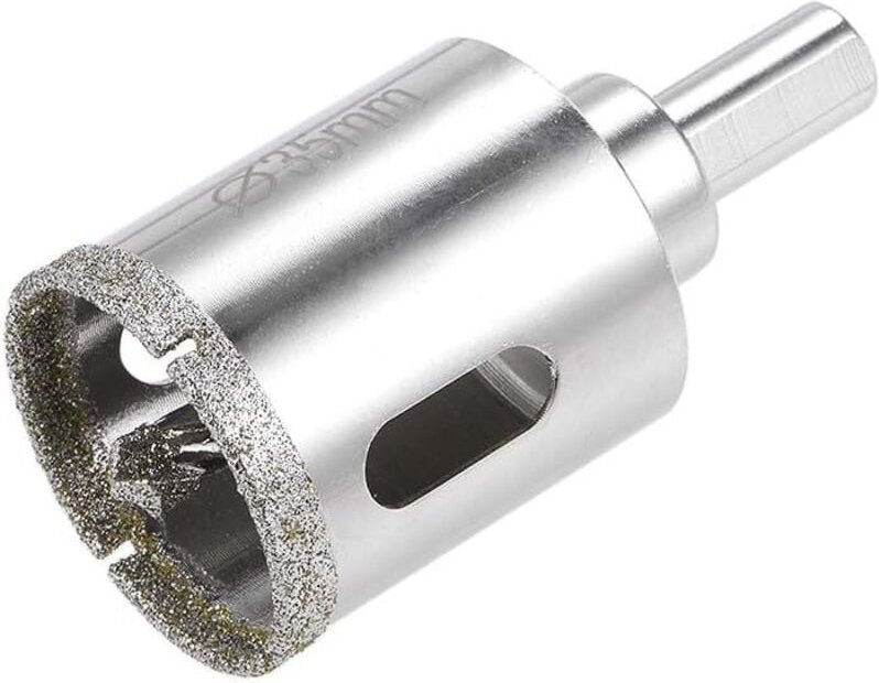 Diamant-Glasbohrer mit zentrierter Spitze für Glas, Keramik, Porzellan, Fliesen, 35 mm