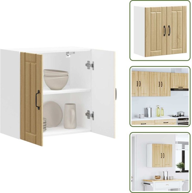 The Living Store - vidaXL Küchen-Hängeschrank Lucca Sonoma-Eiche Holzwerkstoff