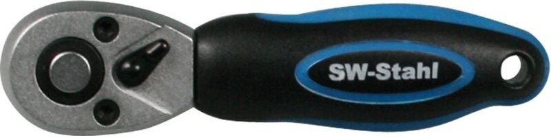 SW-Stahl 05710SB Umschaltknarre 1/4 Zoll I feinverzahnt mit 72 Zähnen I Einsatzarretierung I Chrom-Vanadium-Stahl