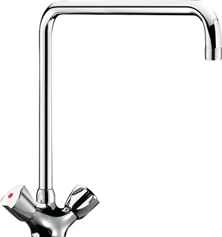 Delabie MBatt. 1-Lochbrg. 45l/min, Schwenkausl. L300, Bediengriffe