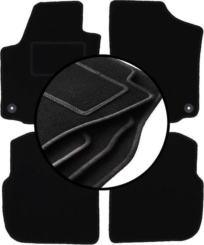 Kompletter Satz Veloursmatten für: Skoda Praktik Kombivan (2006-2015)