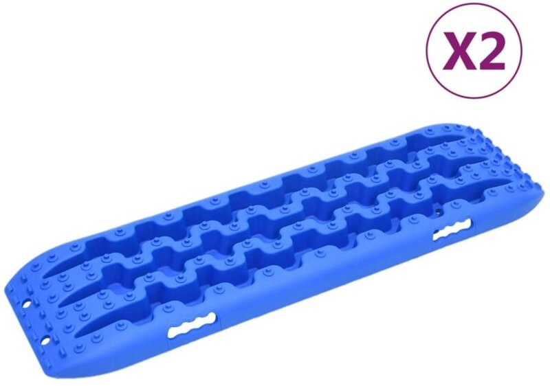 Traktionsmatten 2 Stk. Blau 106x30,5x7 cm Nylon - Vidaxl