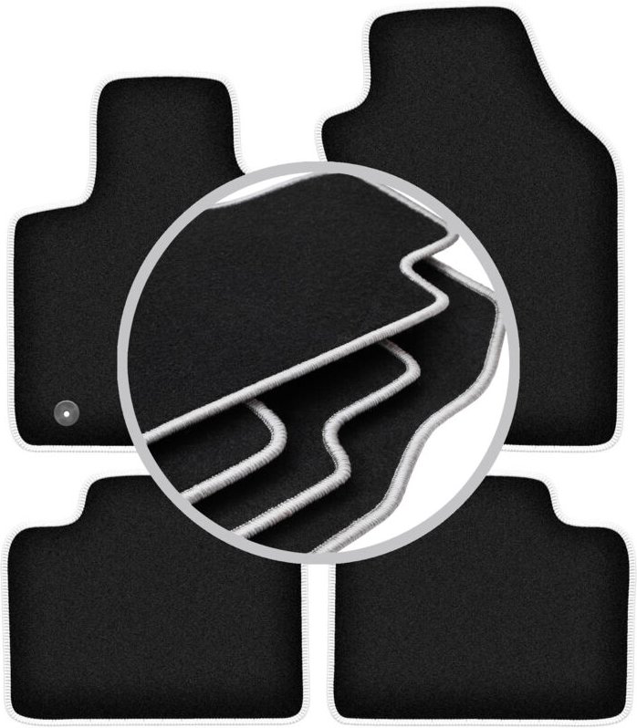 CARLUX-SILVER Autofußmatten für: Lancia Ypsilon III Fließheck (2011-)