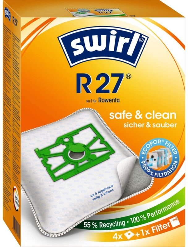 R 27 EcoPor Staubsaugerbeutel 4 Staubbeutel + 1 Filter Staubsaugerbeutel - Swirl