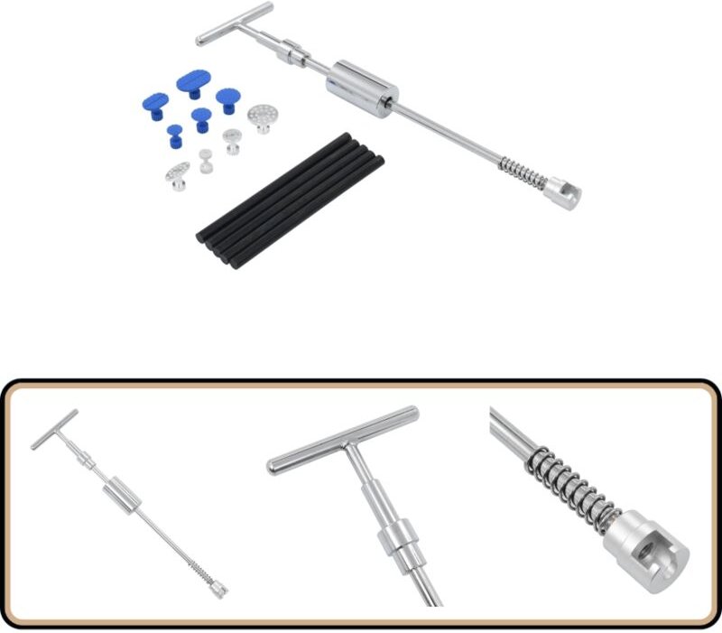 15-tlg. Ausbeulwerkzeug Set - Ausbeuler Werkzeug - Dellenreparatur - Autolack Reparatur - Lackschutz - Kratzerentferner