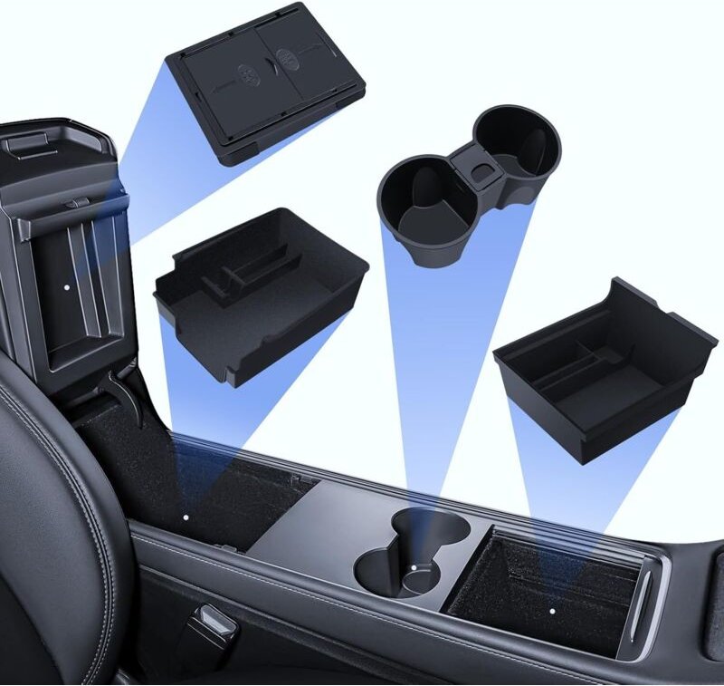 Thumbnail - Pcs Zubehör für Tesla Model y 2021-2024 und Model 3 2021-2023, Mittelkonsolen-Organizer, Armlehnen-Aufbewahrungsbox, ver...