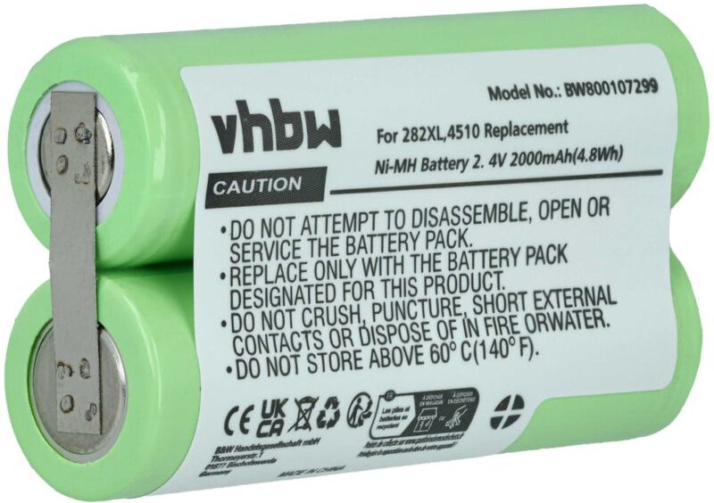 Vhbw - Akku Ersatz für 4822-138-10727, SHB1, SHB2 für Rasierer Haarschneider (2000mAh, 2,4V, NiMH)