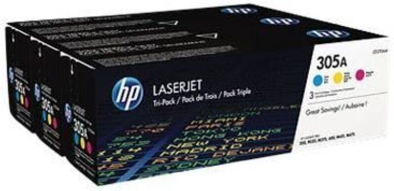Toner Originalzubehör 305A ca. 3 x 2.600 Seiten cyan magenta gelb 3 St./Pack.