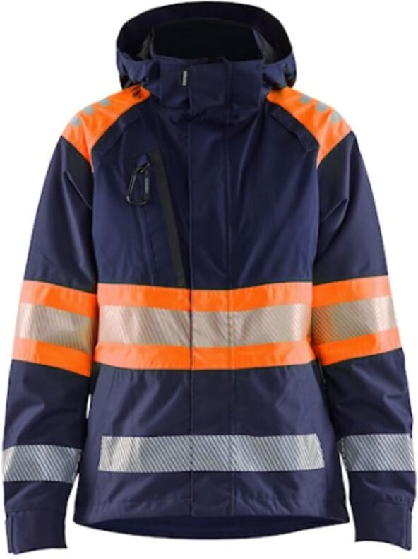 Hochsichtbare Damen-Hardshell-Arbeitsjacke 4430 - Marine/Orange XL