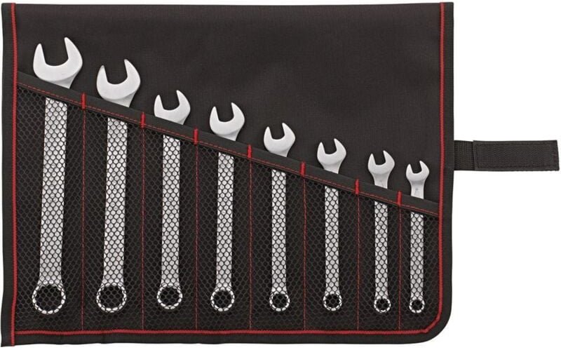 Ringmaulschlüssel-Satz DIN3113A 8-19mm, 8-teilig in Rolltasche - Format