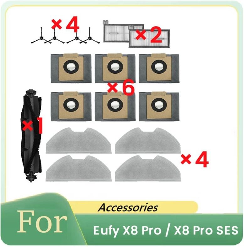 Thumbnail - 17 Pcs Für X8 Pro Roboter Staubsauger Teile Ersatz Filter