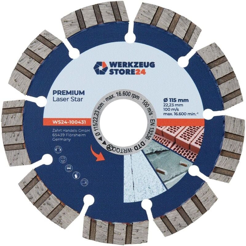 Ws24 - Diamanttrennscheibe Premium Laser Universal 115 mm 100431