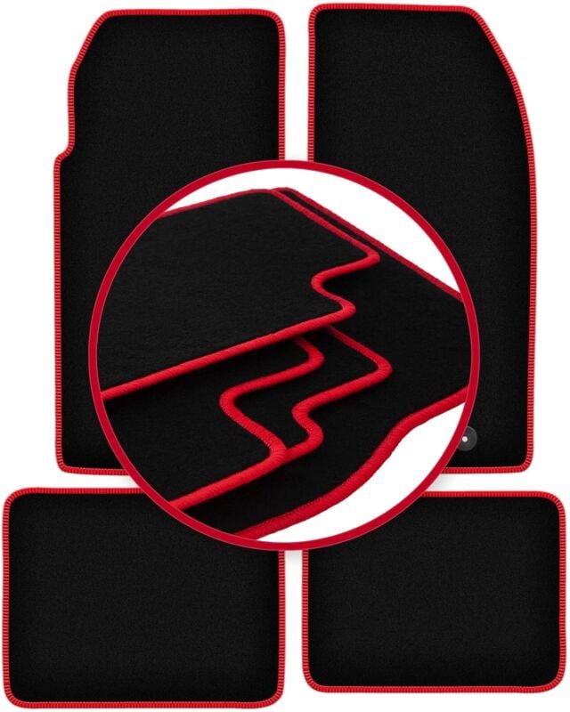 CARLUX-RED Autofußmatten für: Peugeot 205 Cabrio (1983-1998)