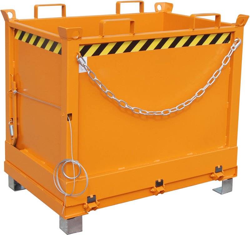 Bauer Klappbodenbehälter FB 750, lackiert, Gelborange