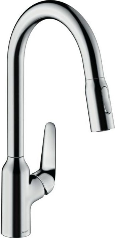 Focus M42 Küchenarmatur 220 2jet 71800000 mit Ausziehbrause, Schwenkbereich 360°, chrom - Hansgrohe