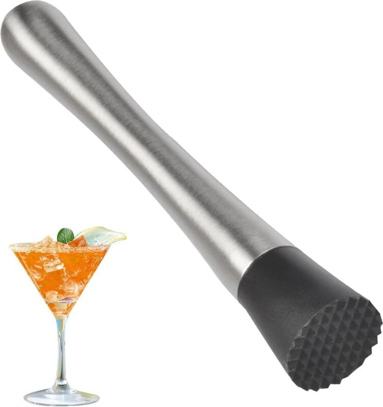 Cocktail-Stößel aus Edelstahl, Mojito-Kegel, Eiszerkleinerer, Minz-Cocktail-Mixer, professionelles Barkeeper-Werkzeug, p...