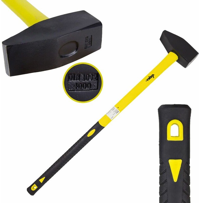 Dema - Vorschlaghammer Hammer 4 kg 90 cm - Stiel mit Glasfaserkern Anti-Vibrationsgriff