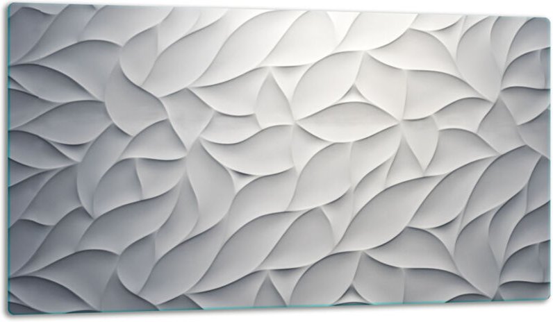 Glasschild SchneideBrett 52x30 Weiß