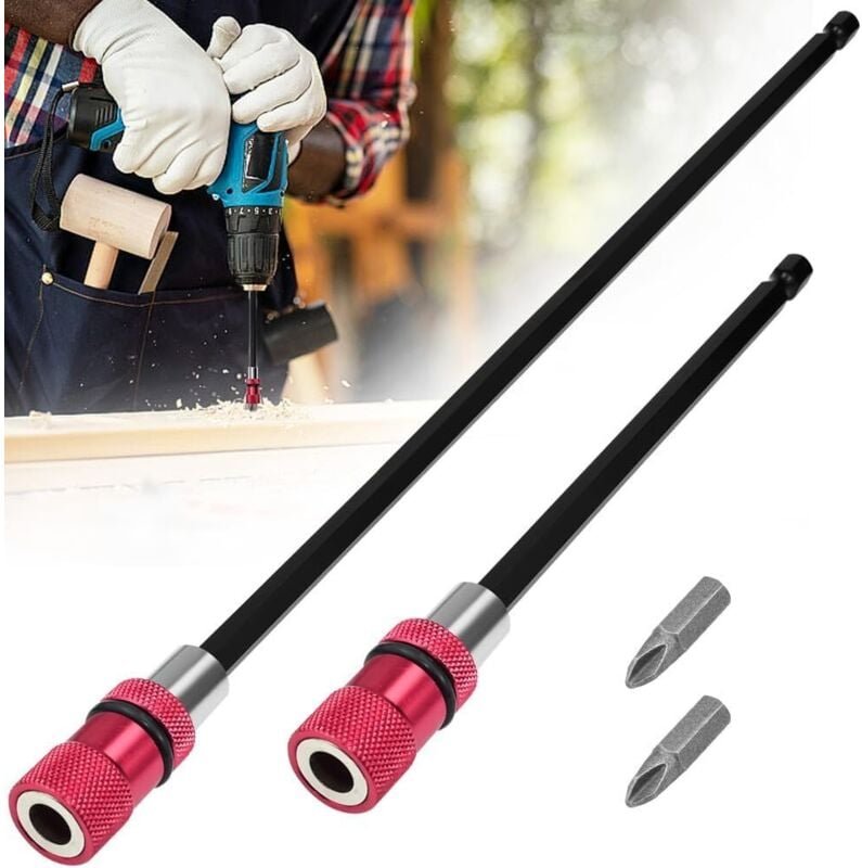 Pcs Magnetischer Bithalter 300 mm 150 mm, Bithalter-Verlängerung, Schraubendreher-Bithalter, langer magnetischer Bithalt...