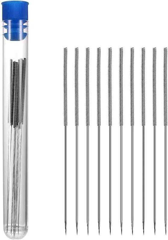 Reinigungsset für 3D-Drucker, Reinigungsnadeldüsen, Extruderdüse aus Edelstahl, 10 Stück 0,4 mm, Edelstahldüsen, Reinigu...