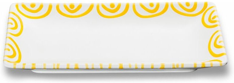 Thumbnail - Gmundner Keramik Gelbgeflammt, Snackschale (22x11cm)