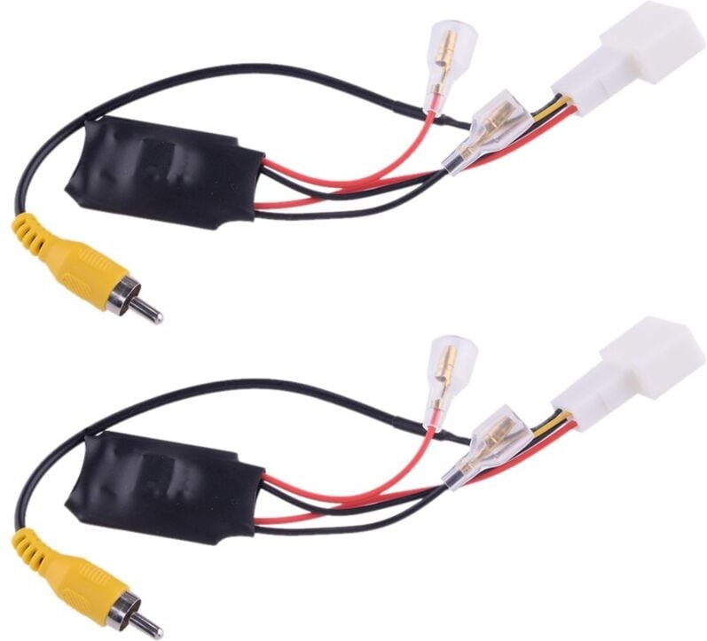 Tlily - 2 stücke 4 Pin Auto Rückfahrkamera Kabeladapter Retention Kabelbaum Kabelstecker Umkehranschluss Adapter Für Toy...