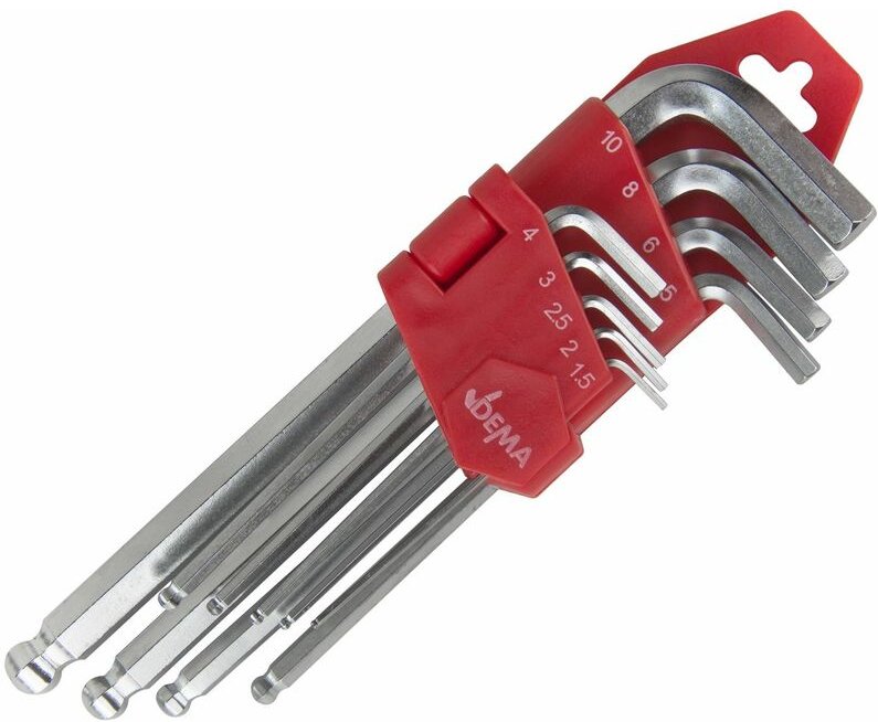 Dema - Winkelschlüssel Innensechskant Kugelkopf Satz 9tlg Innensechskantschlüssel