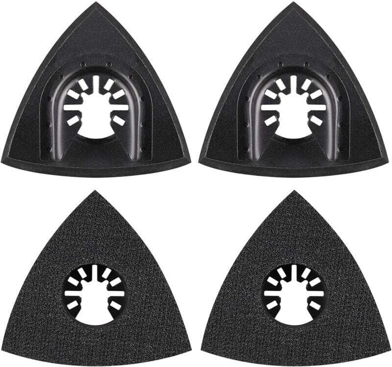 Odipie - 4-teiliges Schleifpad, 80 mm, Multi-Tool-Befestigungspad-Zubehör, Multi-Tool-Klinge, oszillierendes Werkzeug-Zu...