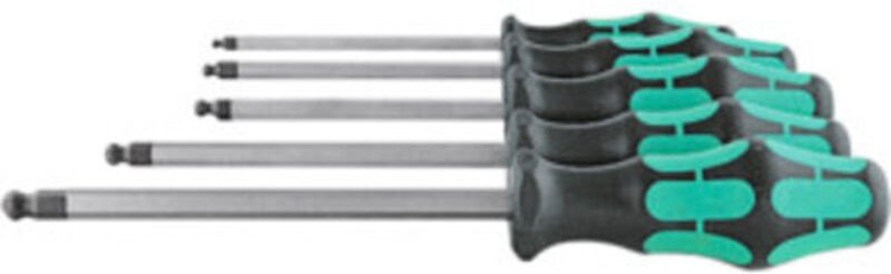 Sechskant-Kugelkopfschraubendreher-Satz, mit Kraftform-Heft, 10-teilig - Wera