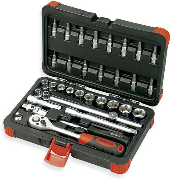 Dogher - 3/8 Innensechskant-Steckschlüsselgehäuse 34-teilig 516-003