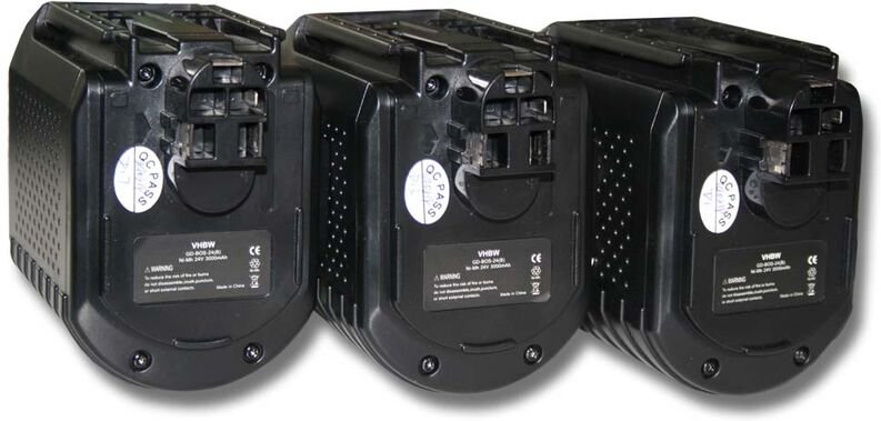 Vhbw - 3x Akku kompatibel mit Würth abh 20-SLE, abh 20 Werkzeug (3000 mAh, NiMH, 24 v)