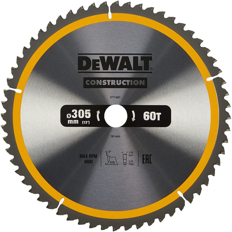 Kreissägeblatt 305 x 30mm 60 wz - Dewalt