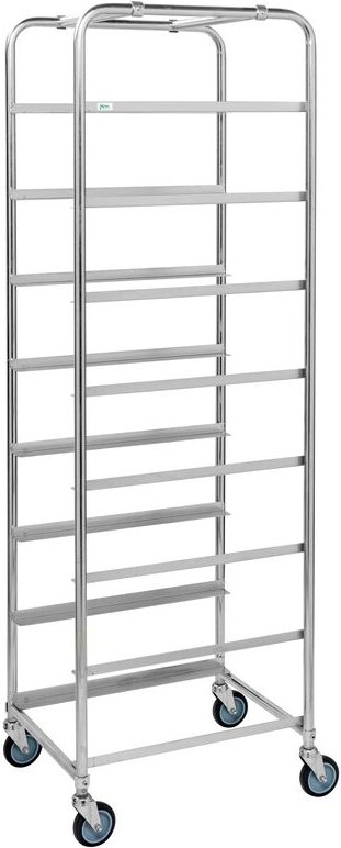 Kongamek Kistenwagen 460x590x1880mm verzinkt mit 8 Böden mit Bremse