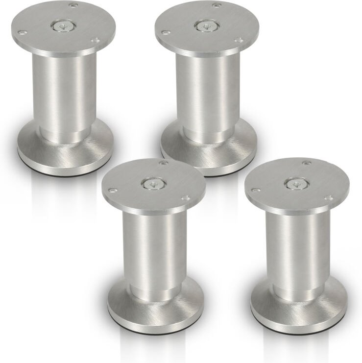4er Set Möbelfüße Tischbeine Sockelfuß Tischfuß Möbel Aluminiumlegierung Höhe:120 mm - Swanew