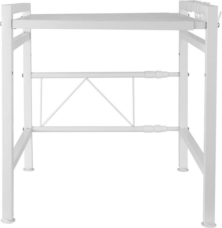 Mikrowellenhalter Einstellbar Küchenregal Mikrowelle Regale mit 6 Haken Rack Organizer (40-64)x45x36.5cm -Erweiterbar- W...
