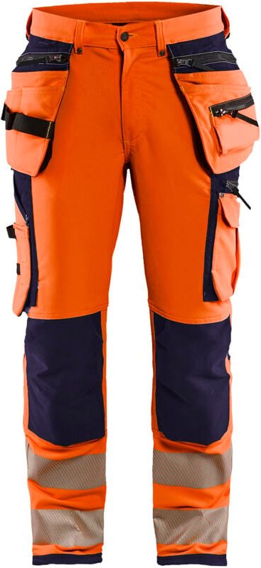 Hochsichtbarer Arbeitshose Artisan Stretch 4D 1997 - Neonorange/Navy XL - DE(48) - SE(C54) - Normen