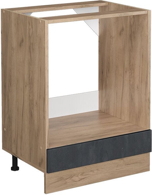 Ofenschrank R-Line, Schwarz Beton, 60 cm ohne Arbeitsplatte, Vicco