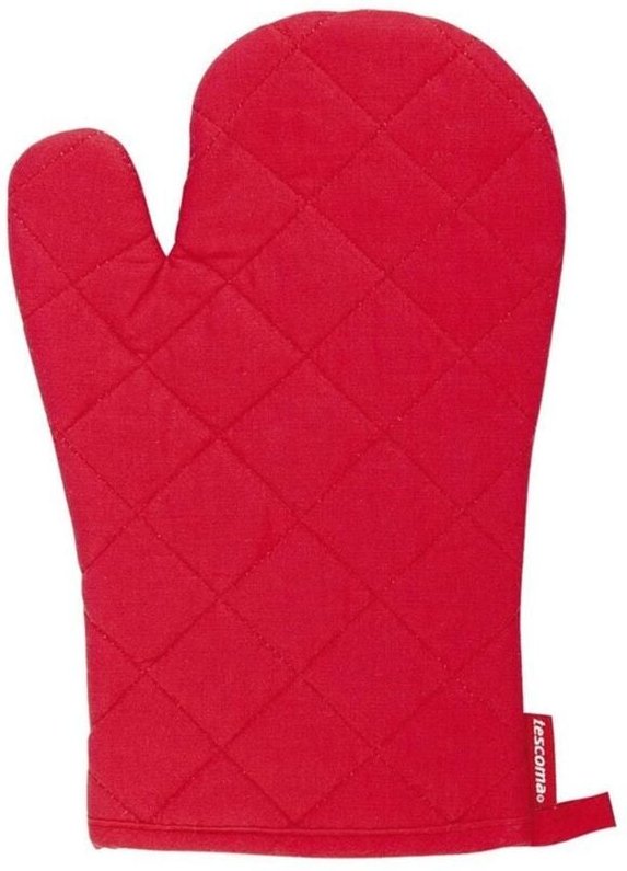 Tescoma - Presto' verlängerter Küchenhandschuh mit Handgelenkschutz aus roter Baumwolle