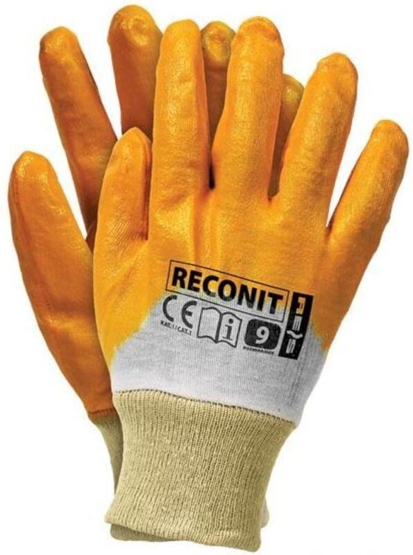 Gelbe Nitrilhandschuhe Mit Band Reconit-Y 8, Nitros - 12 Paar - Rek Ogr 448