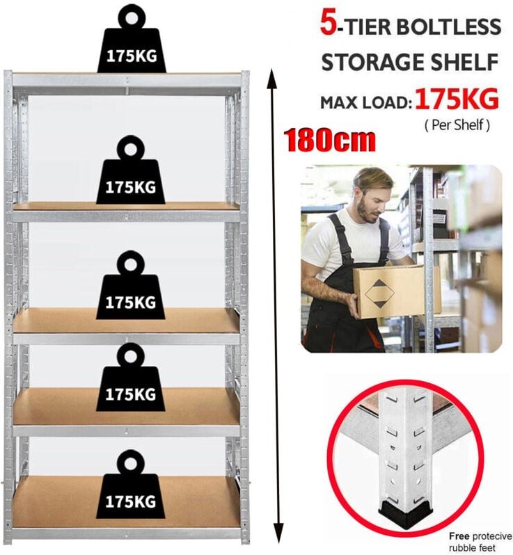Lagerregal Metall Schwerlastregal Set Kellerregal Werkstattregal mdf Stecken Neu