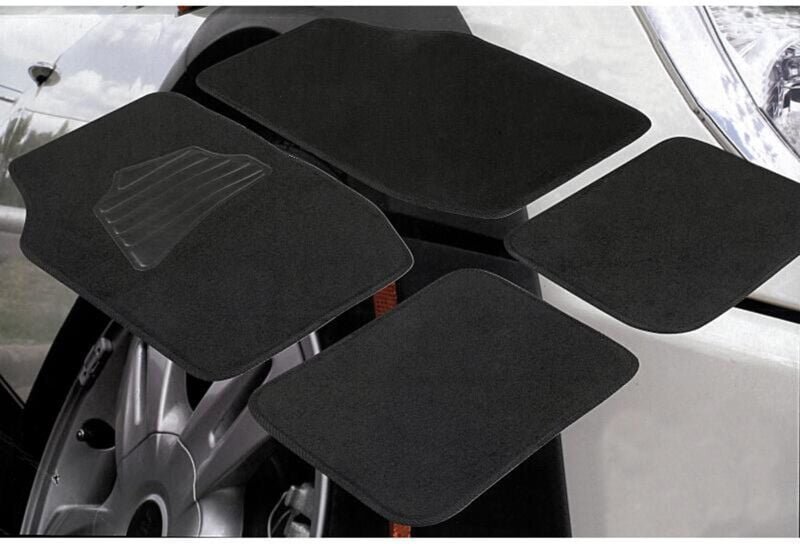 Buri - 4er Auto-Fußmatten-Set 42 x 66 / 32cm Teppiche Komplett für hinten und vorne