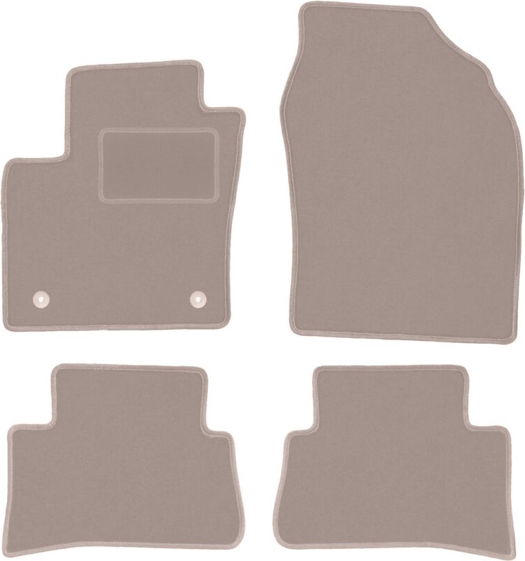 Beige Velours-Fußmatten für: Toyota C-HR Hybrid Crossover (2016-)