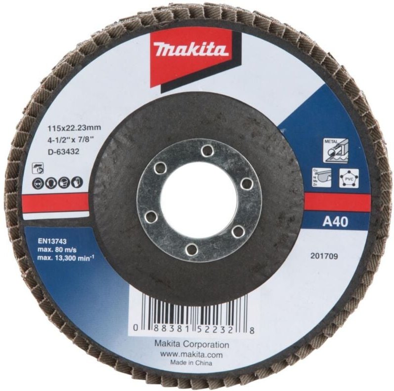 Makita Fächerschleifscheibe 115 mm A60 - D-63448