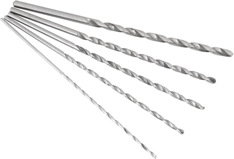 Foret Hélicoïdal pour Bois, Outil de Foret Hélicoïdal à Tige Droite en Acier Extra Long à Grande Vitesse 2-5 mm - Lntyq