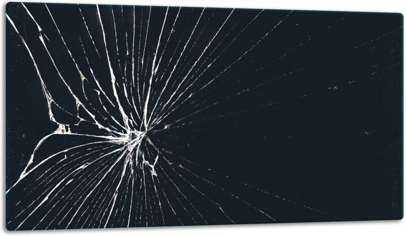 Glasschild Schneidebrett 52x30 Schwarz