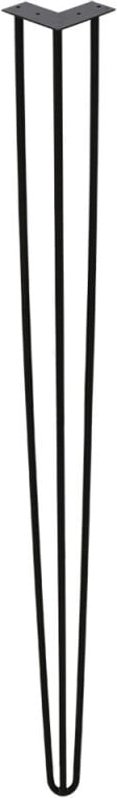 4x Hairpin Legs Möbelfüße Tischläufer schwarz Hairpin Legs 3 Bügel, für Esstisch 72cm - Swanew