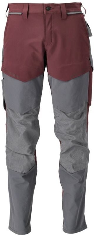 Hose mit Knietaschen 22379-311-2289 Gr. 82C48 bordeaux/anthrazitgrau - Mascot